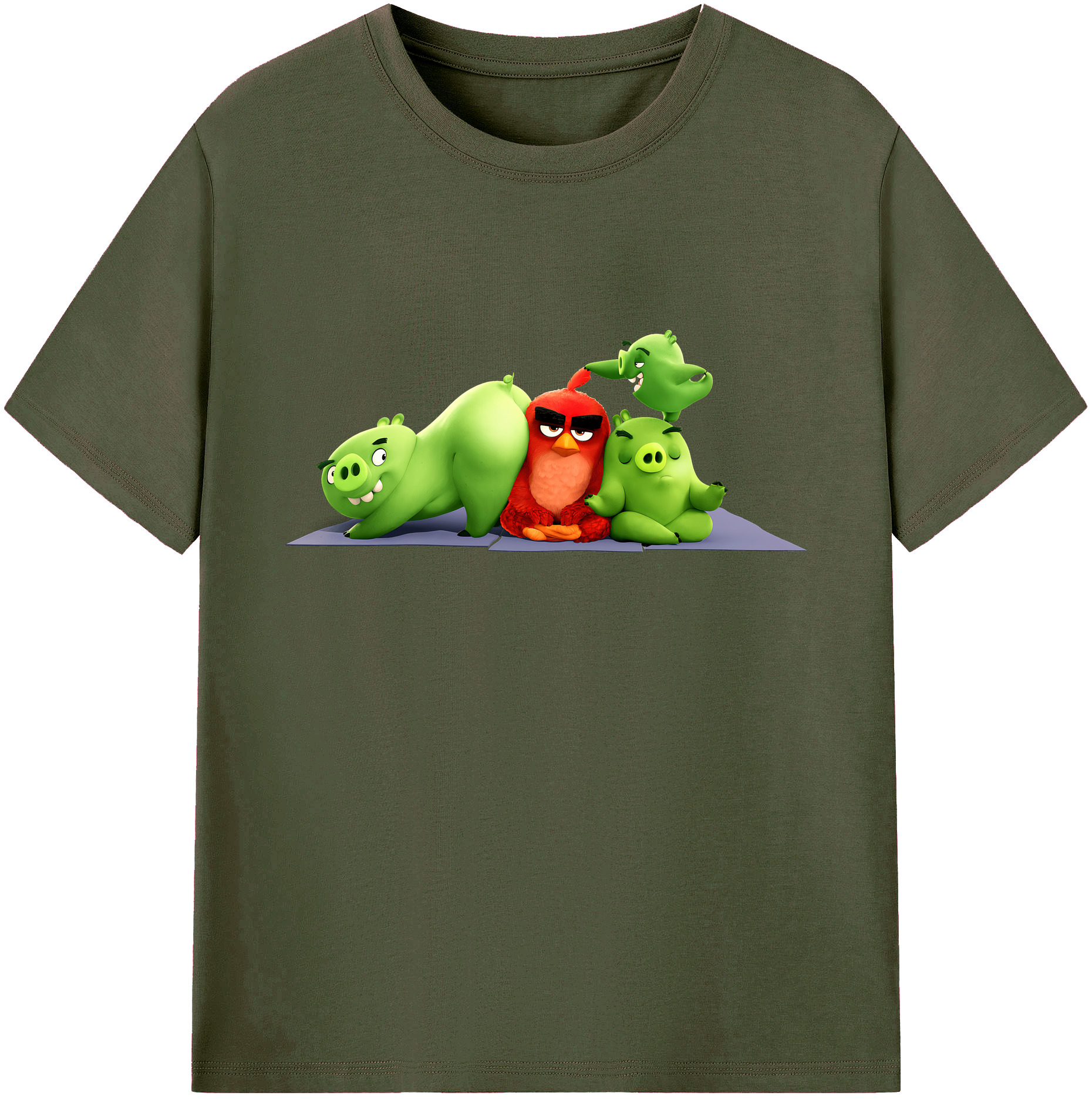 （画像用） Angry Birds アングリーバード 綿100％ メンズ半袖Tシャツ｜肌触りやわらか＆通気性